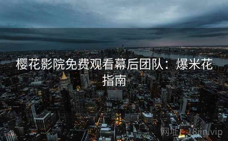 樱花影院免费观看幕后团队：爆米花指南